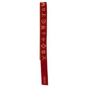 Pulsera Tela - Granate Dorado